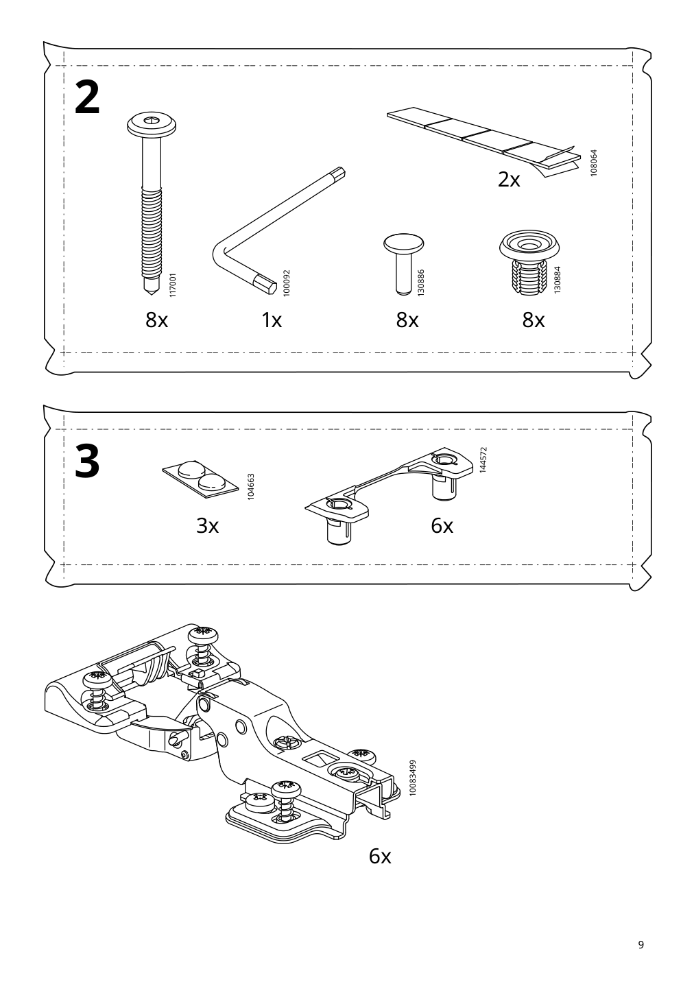 Assembly instructions for IKEA Rannaes tv unit with doors black black glass | Page 9 - IKEA RANNÄS TV unit with doors 305.067.53