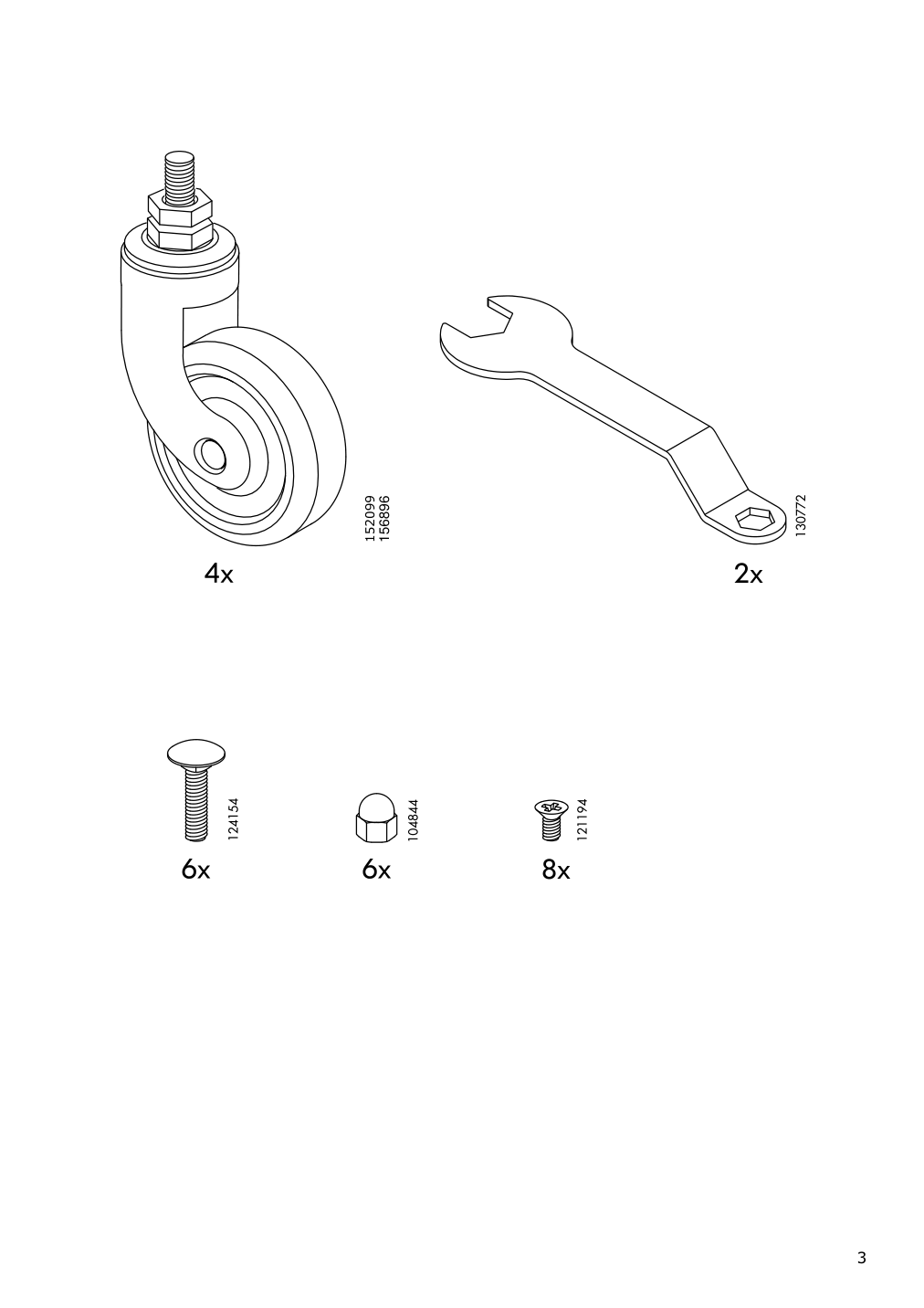 Assembly instructions for IKEA Rashult utility cart white | Page 3 - IKEA RÅSHULT utility cart 204.630.56