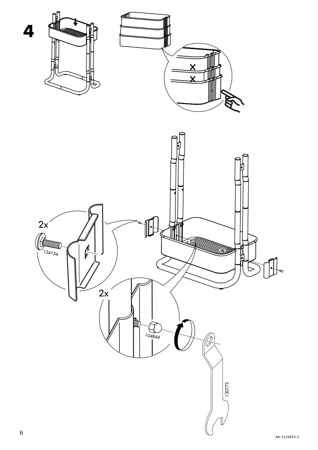 Assembly instructions for IKEA Rashult utility cart white | Page 6 - IKEA RÅSHULT utility cart 204.630.56