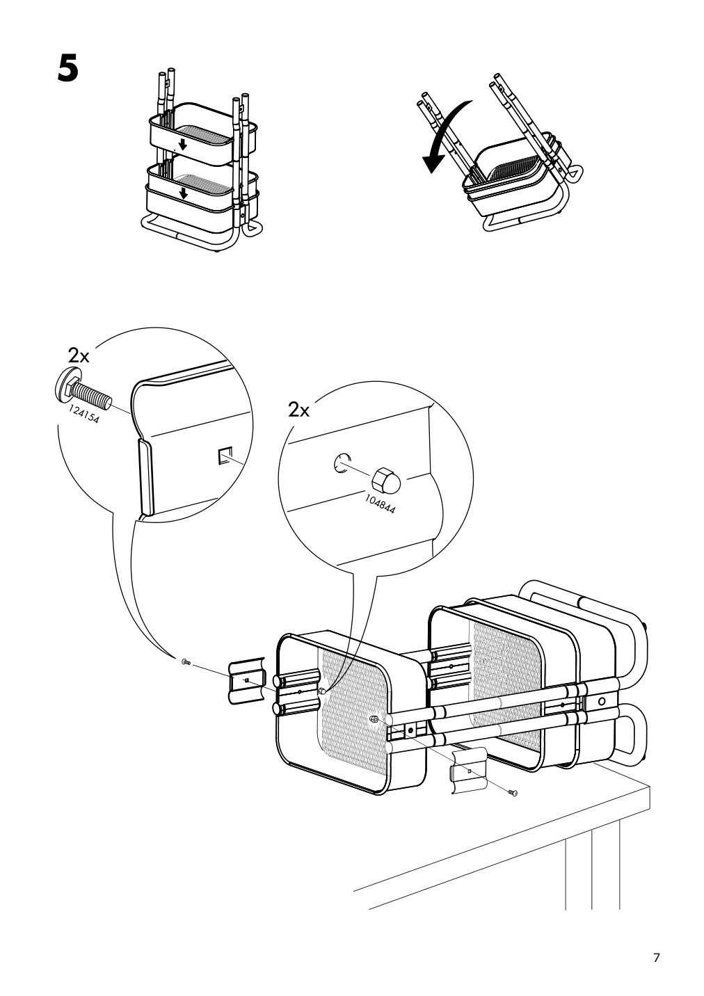 Assembly instructions for IKEA Rashult utility cart white | Page 7 - IKEA RÅSHULT utility cart 204.630.56