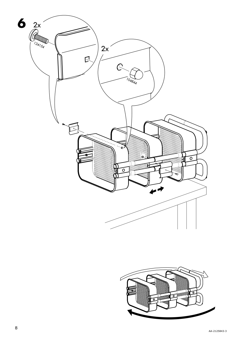 Assembly instructions for IKEA Rashult utility cart white | Page 8 - IKEA RÅSHULT utility cart 204.630.56