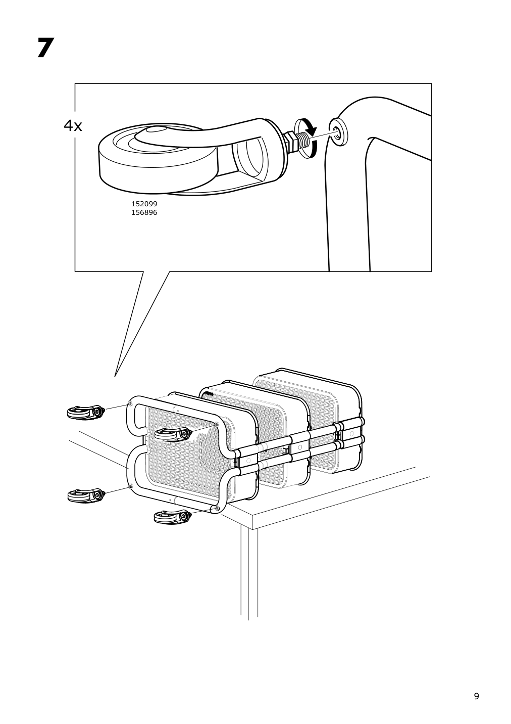 Assembly instructions for IKEA Rashult utility cart white | Page 9 - IKEA RÅSHULT utility cart 204.630.56