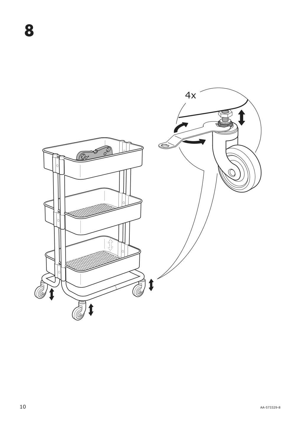 Assembly instructions for IKEA Raskog utility cart black | Page 10 - IKEA RÅSKOG utility cart 903.339.76