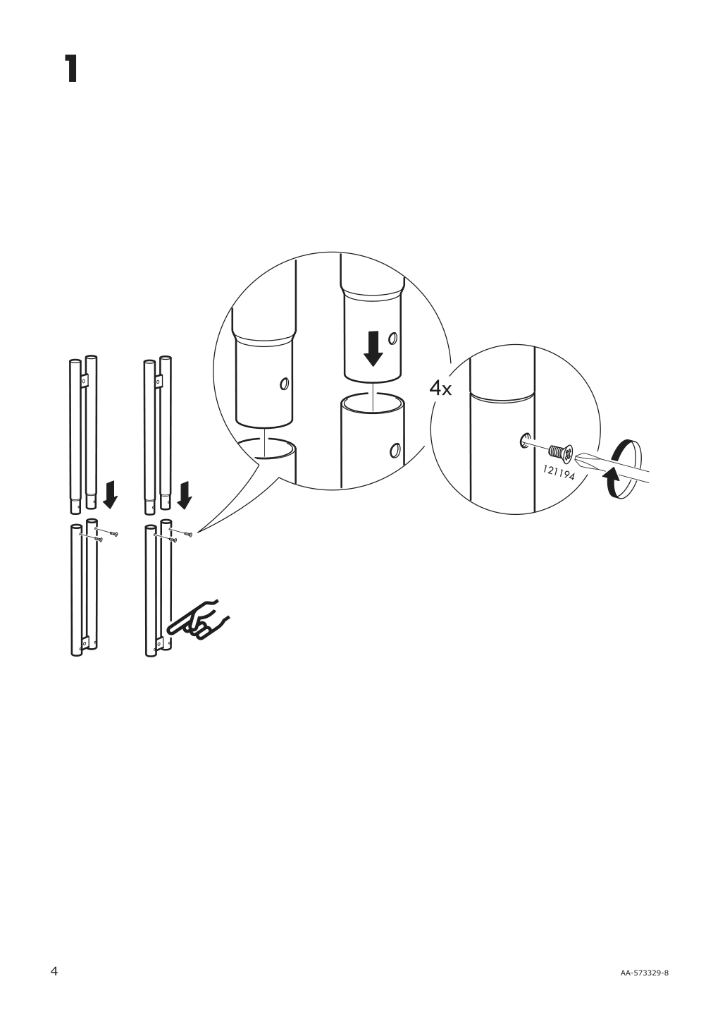 Assembly instructions for IKEA Raskog utility cart black | Page 4 - IKEA RÅSKOG utility cart 903.339.76