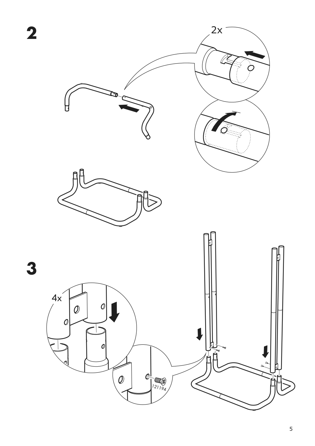 Assembly instructions for IKEA Raskog utility cart black | Page 5 - IKEA RÅSKOG utility cart 903.339.76