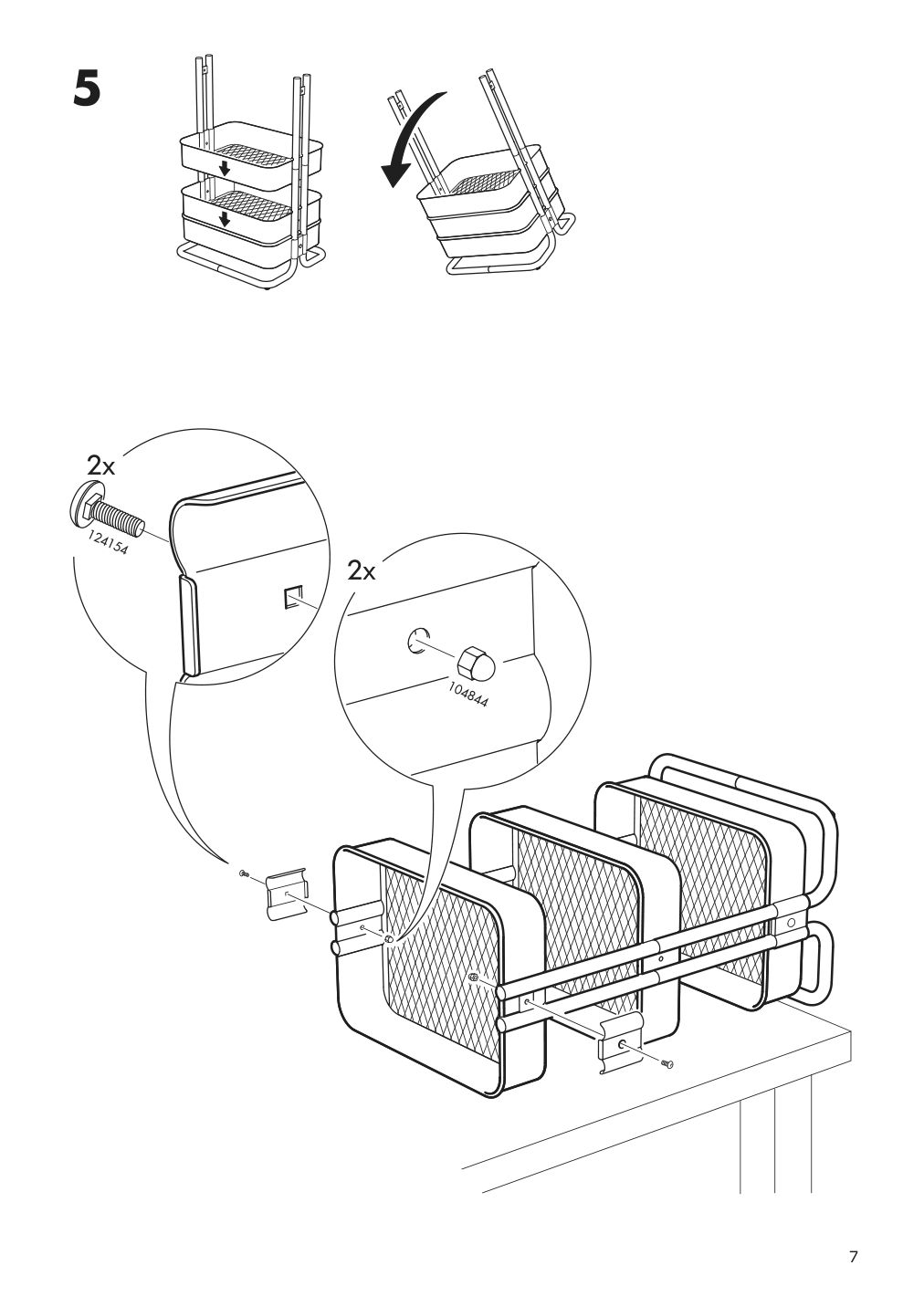 Assembly instructions for IKEA Raskog utility cart black | Page 7 - IKEA RÅSKOG utility cart 903.339.76