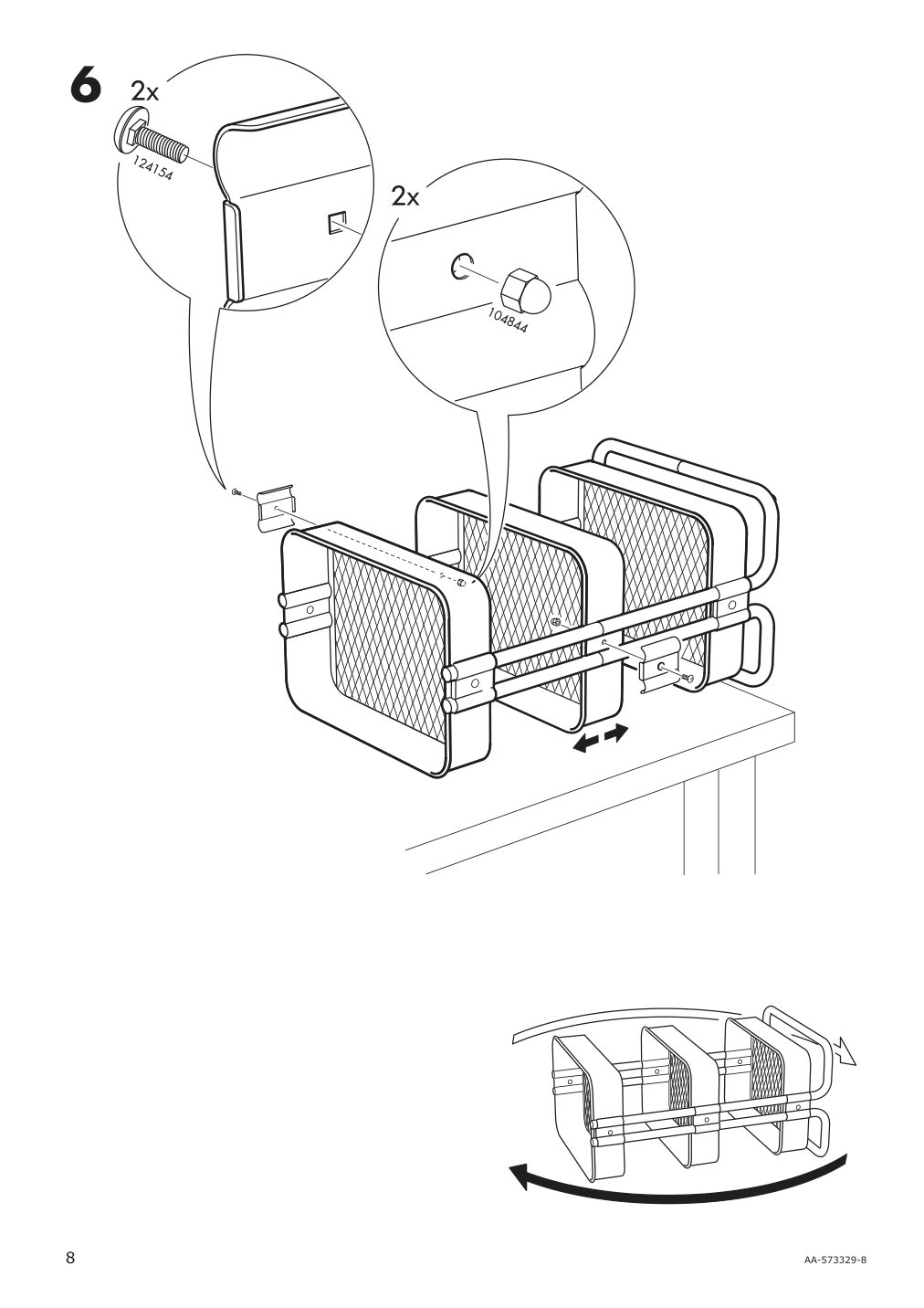 Assembly instructions for IKEA Raskog utility cart black | Page 8 - IKEA RÅSKOG utility cart 903.339.76