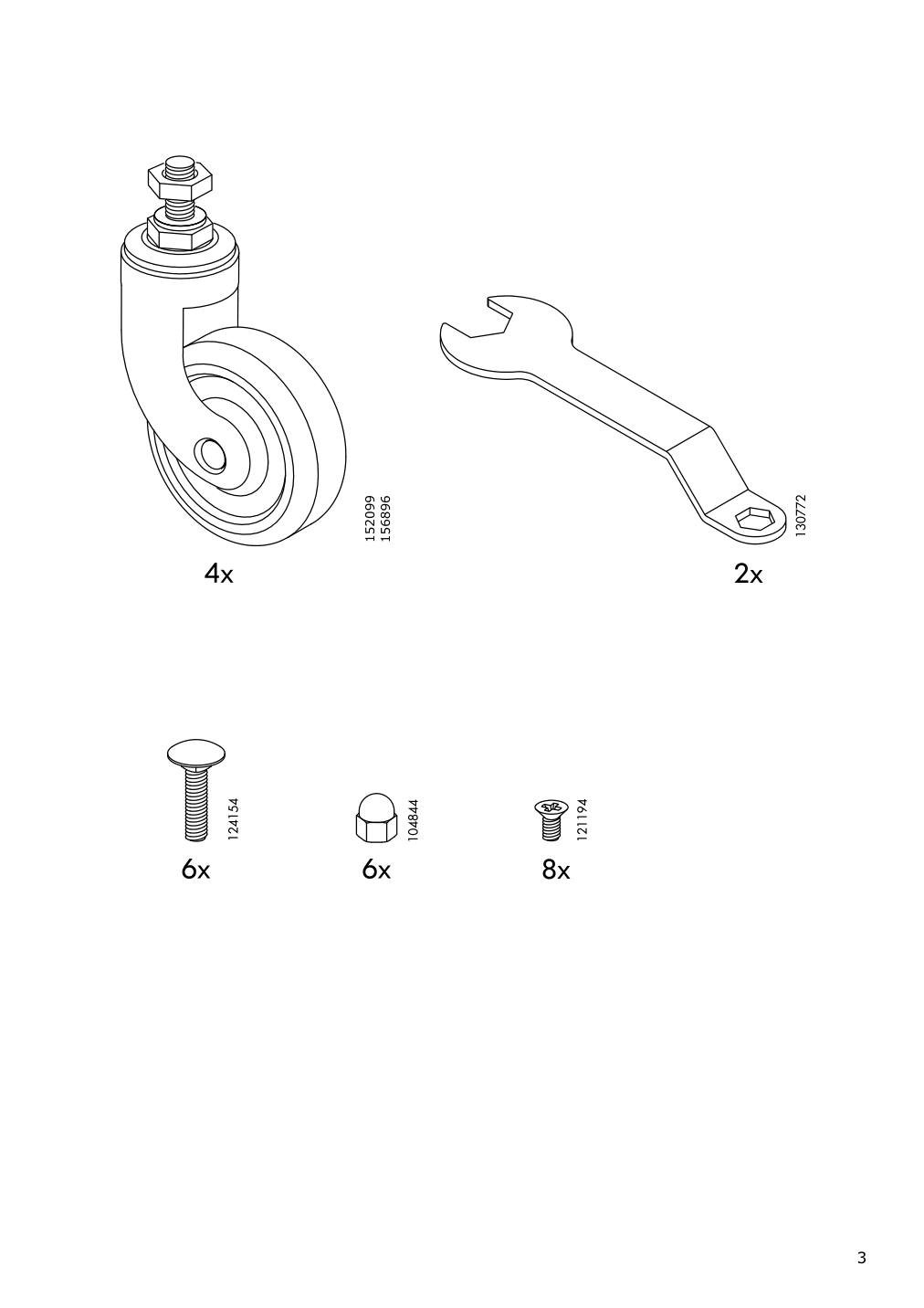 Assembly instructions for IKEA Raskog utility cart white | Page 3 - IKEA RÅSKOG utility cart 203.829.32