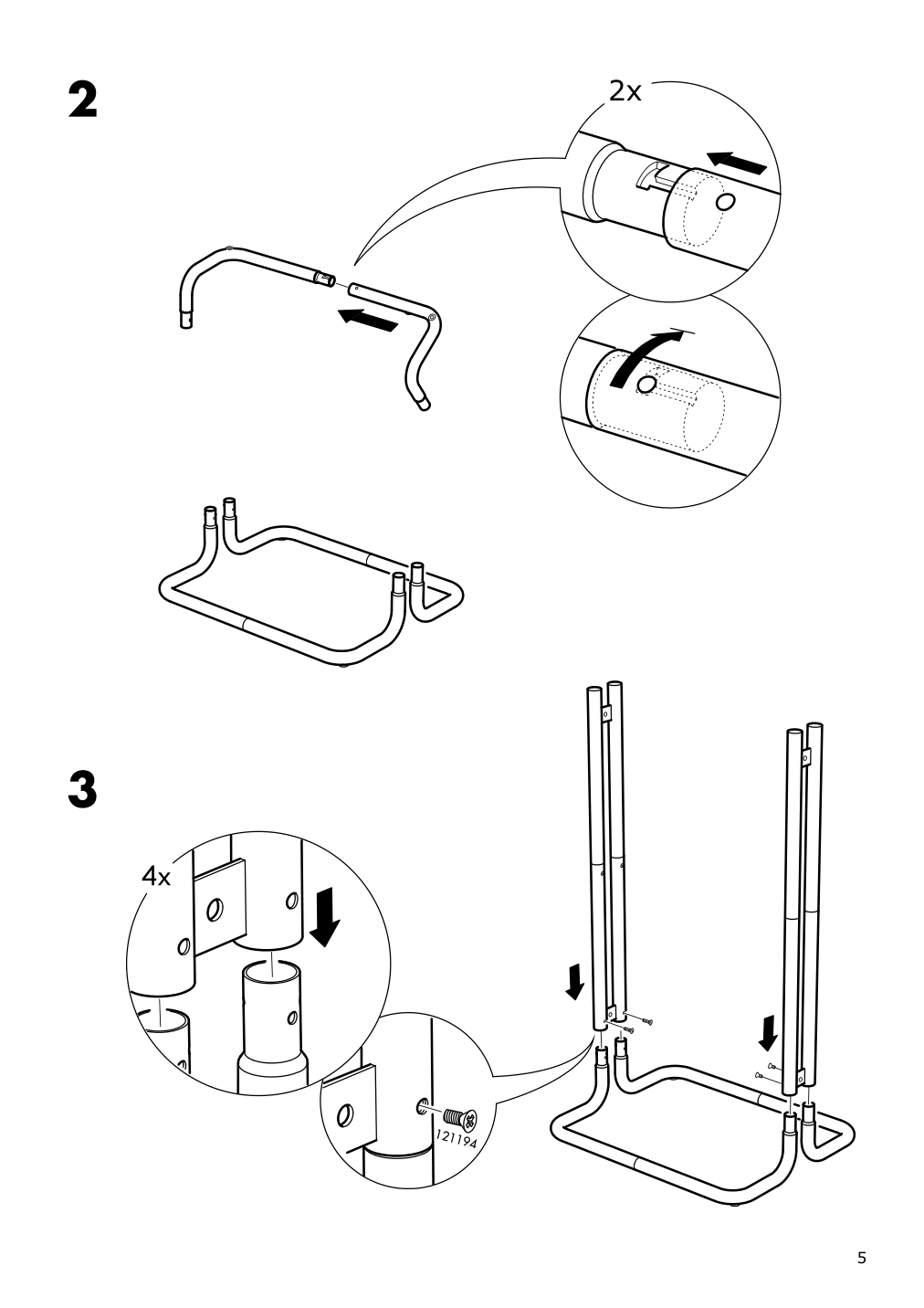 Assembly instructions for IKEA Raskog utility cart white | Page 5 - IKEA RÅSKOG utility cart 203.829.32