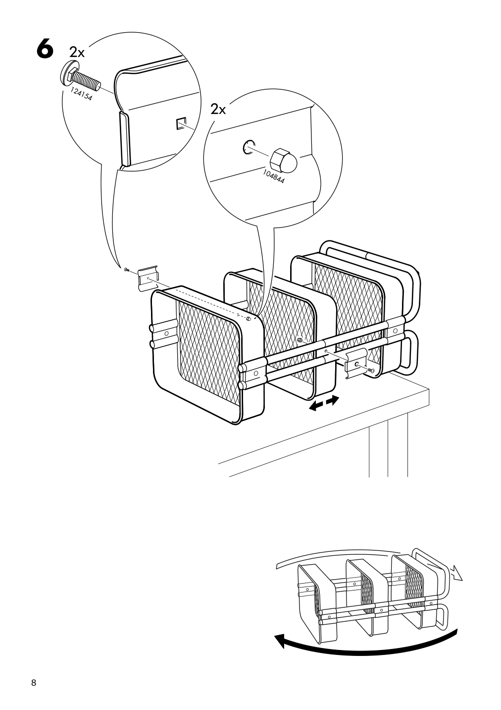 Assembly instructions for IKEA Raskog utility cart white | Page 8 - IKEA RÅSKOG utility cart 203.829.32