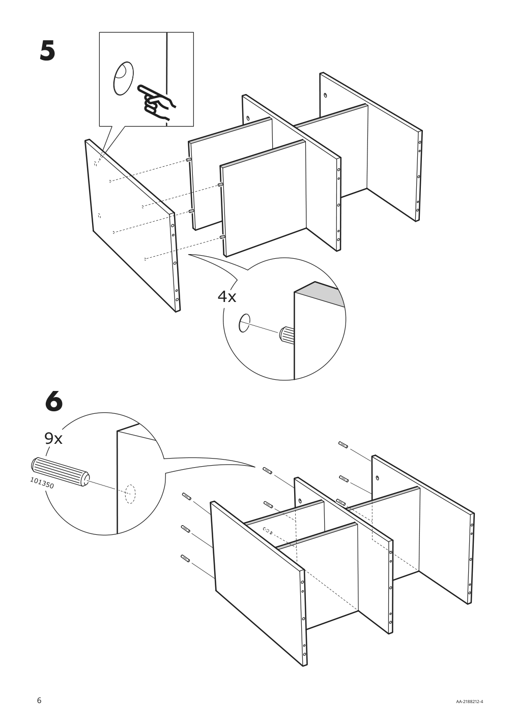 Assembly instructions for IKEA Ravaror open storage unit on casters oak veneer | Page 6 - IKEA RÅVAROR Open storage unit on casters 504.545.07