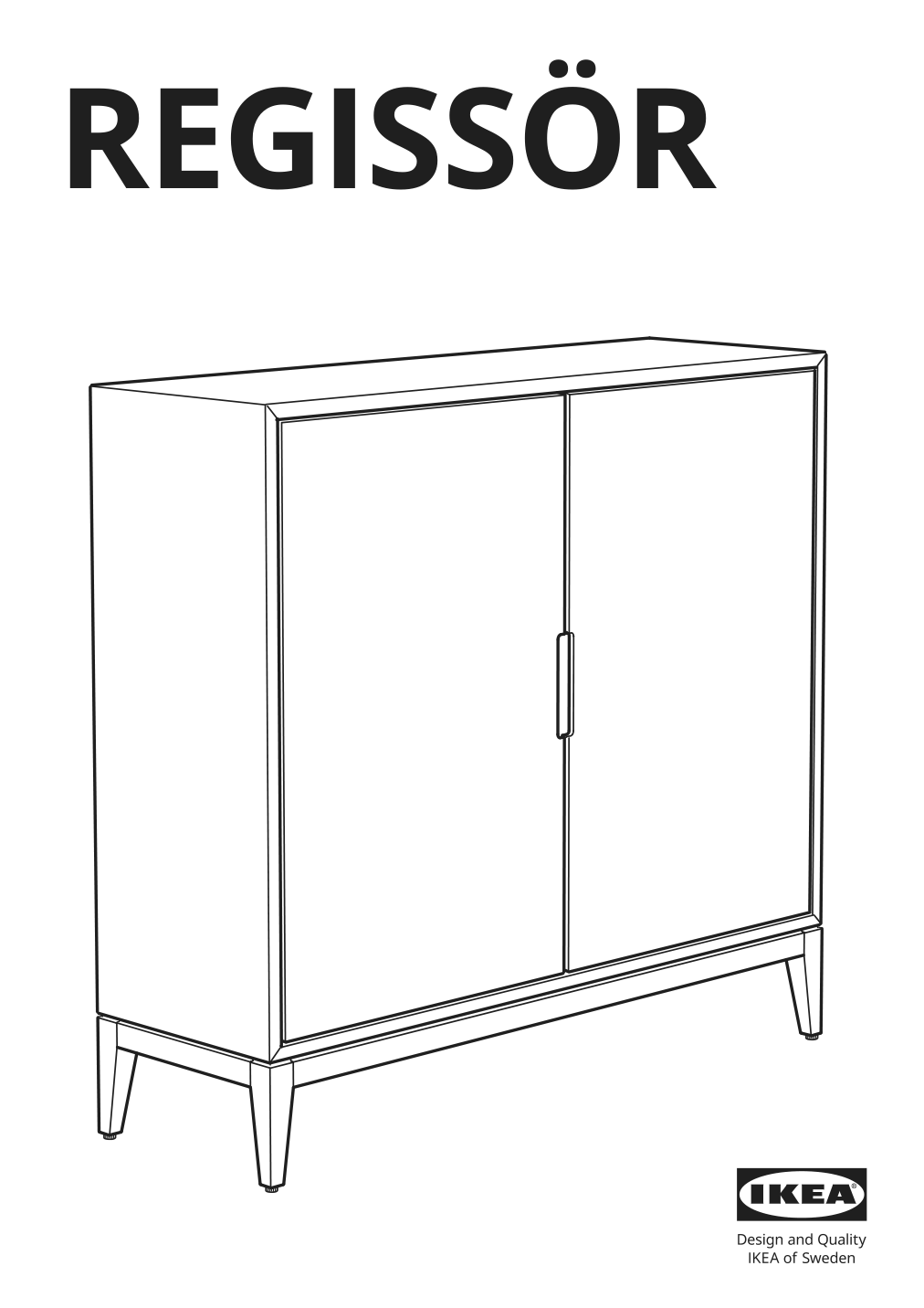 Assembly instructions for IKEA Regissoer cabinet white | Page 1 - IKEA REGISSÖR cabinet 403.420.73