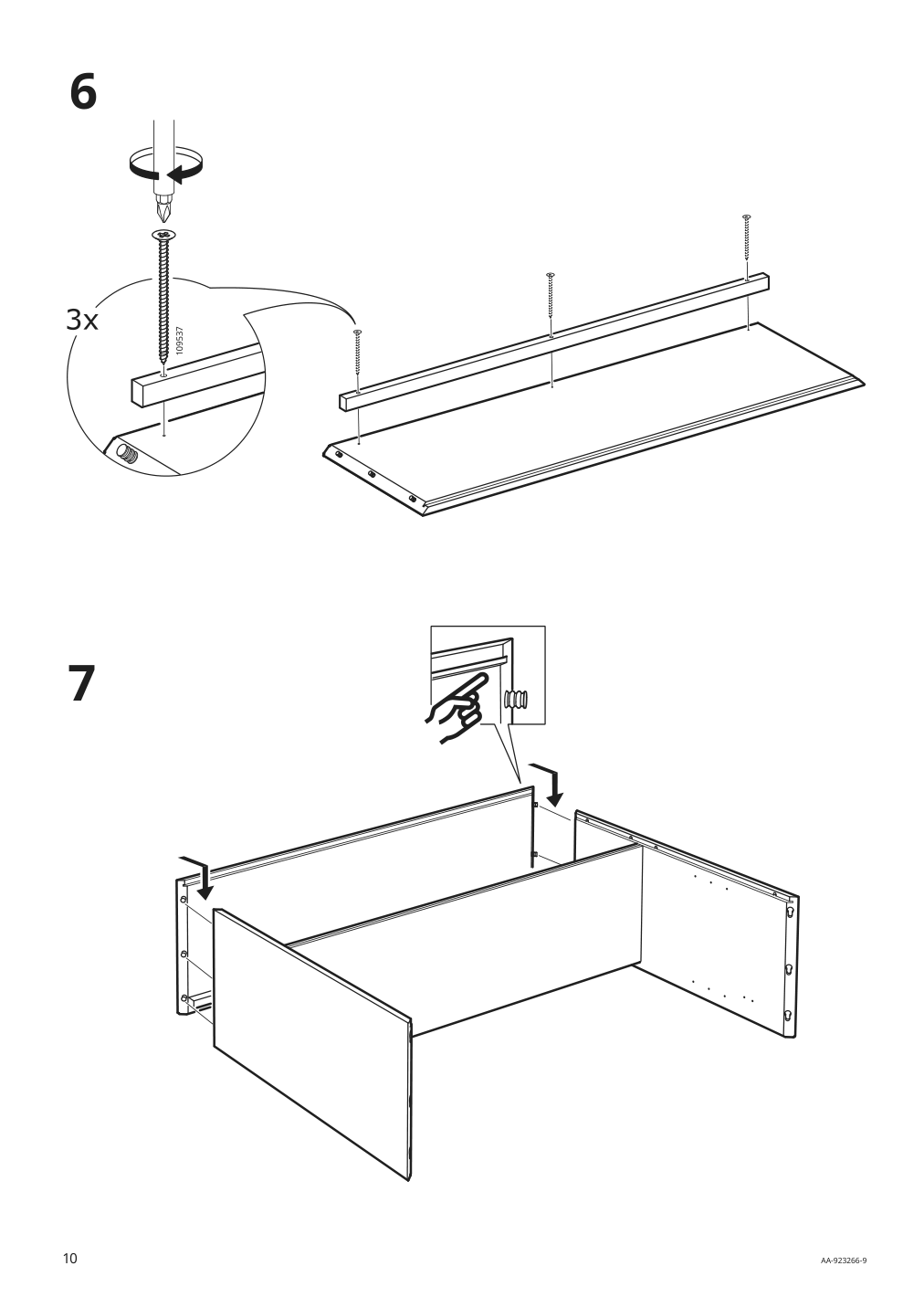 Assembly instructions for IKEA Regissoer cabinet white | Page 10 - IKEA REGISSÖR cabinet 403.420.73