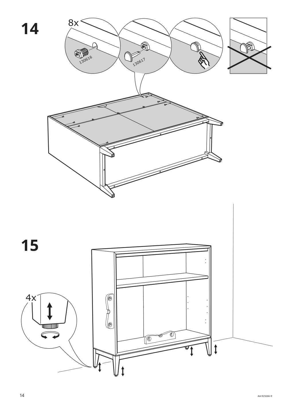 Assembly instructions for IKEA Regissoer cabinet white | Page 14 - IKEA REGISSÖR cabinet 403.420.73