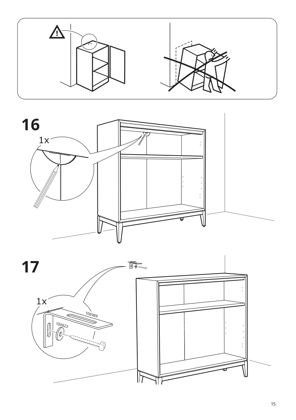 Assembly instructions for IKEA Regissoer cabinet white | Page 15 - IKEA REGISSÖR cabinet 403.420.73