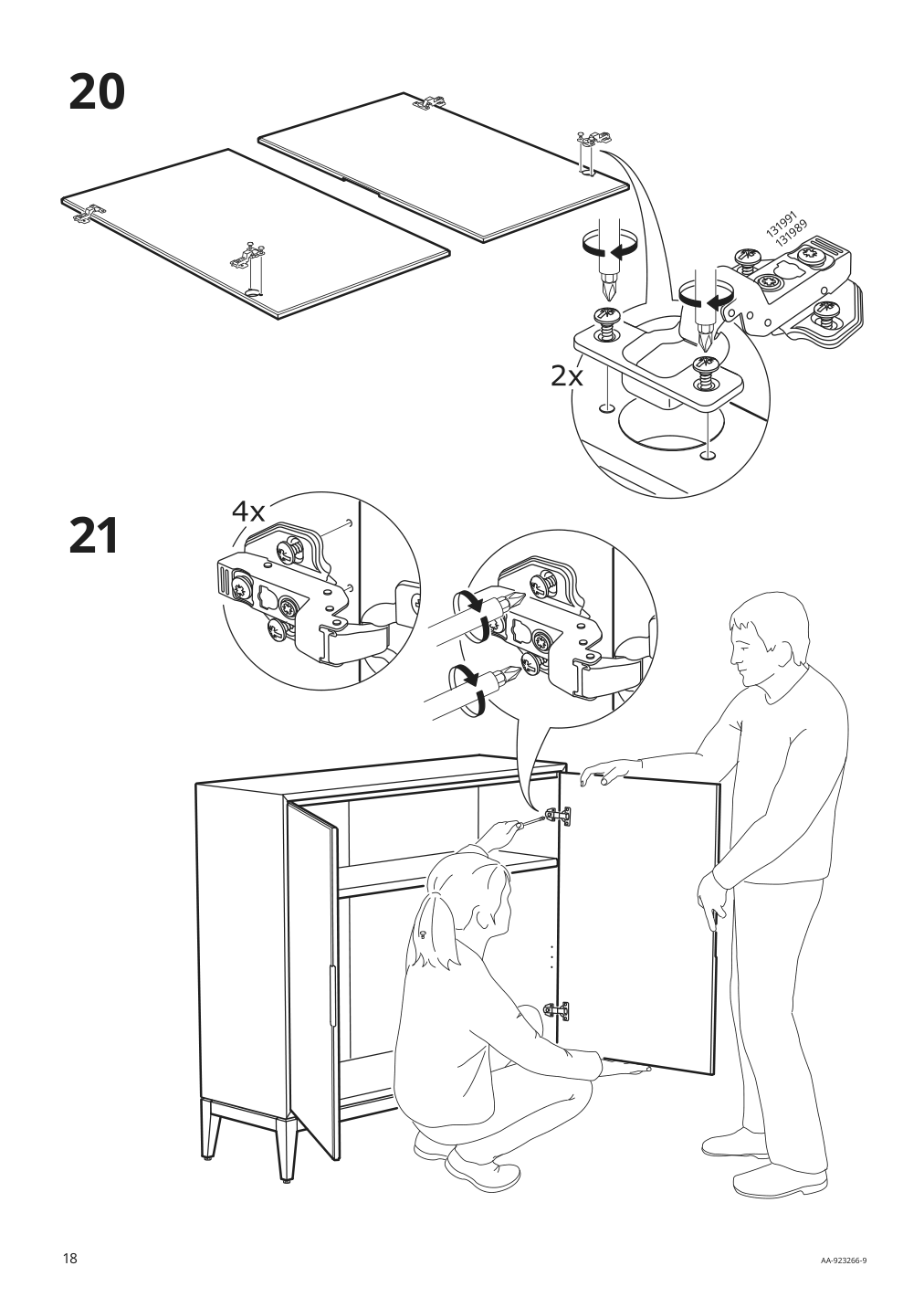 Assembly instructions for IKEA Regissoer cabinet white | Page 18 - IKEA REGISSÖR cabinet 403.420.73