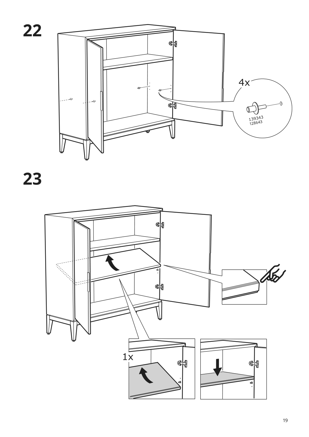 Assembly instructions for IKEA Regissoer cabinet white | Page 19 - IKEA REGISSÖR cabinet 403.420.73