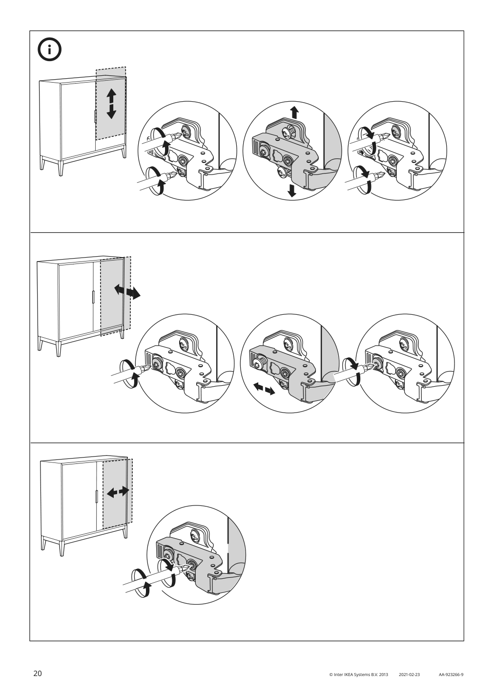 Assembly instructions for IKEA Regissoer cabinet white | Page 20 - IKEA REGISSÖR cabinet 403.420.73