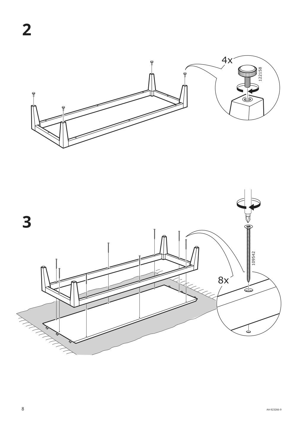 Assembly instructions for IKEA Regissoer cabinet white | Page 8 - IKEA REGISSÖR cabinet 403.420.73