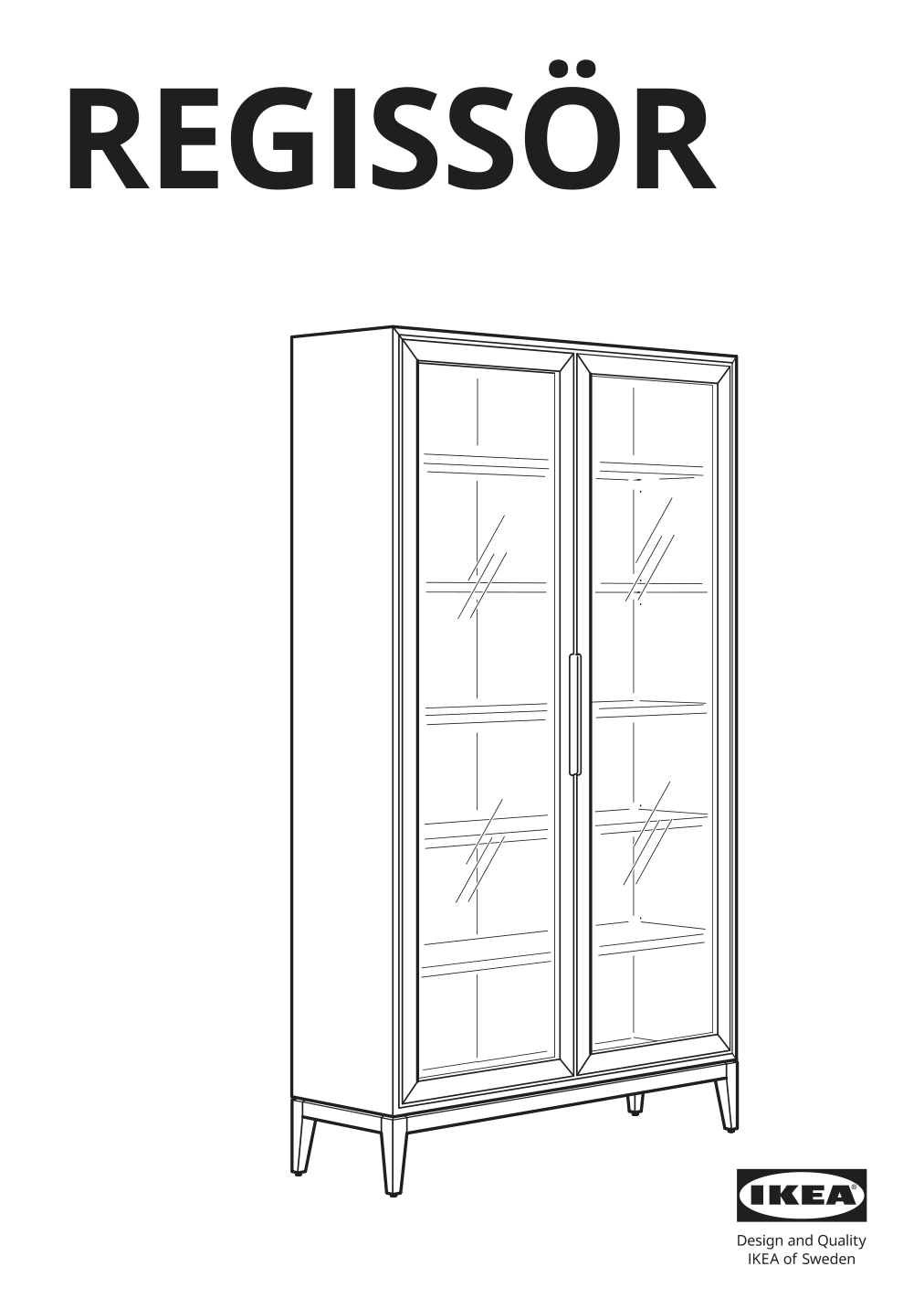 Assembly instructions for IKEA Regissoer glass door cabinet brown | Page 1 - IKEA REGISSÖR glass-door cabinet 503.420.77