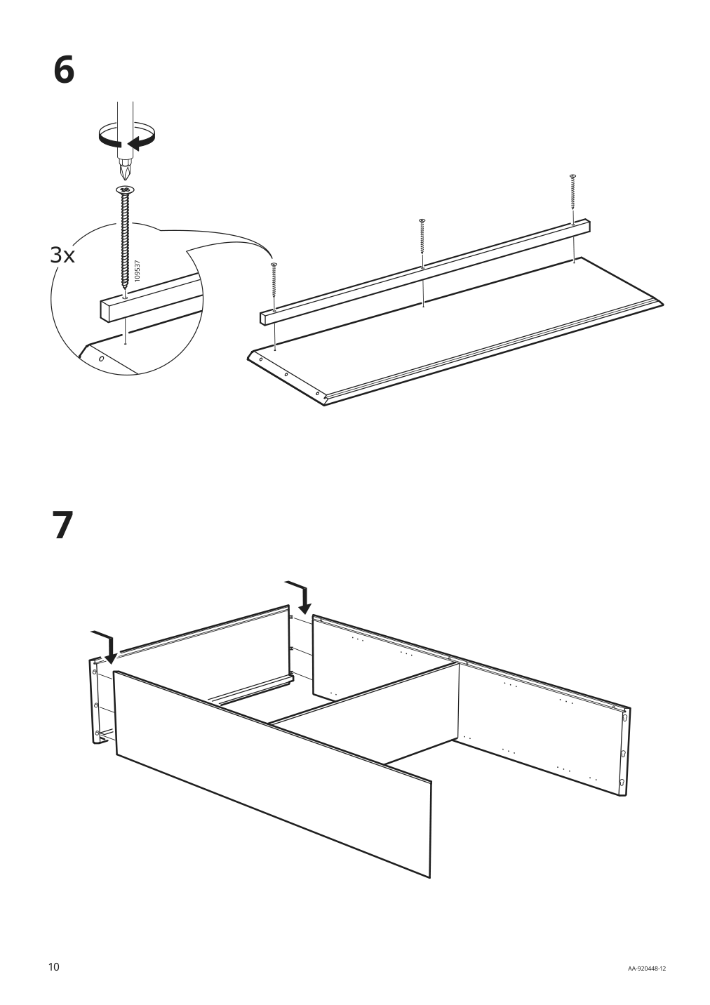 Assembly instructions for IKEA Regissoer glass door cabinet brown | Page 10 - IKEA REGISSÖR glass-door cabinet 503.420.77