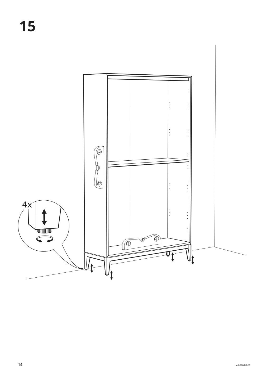 Assembly instructions for IKEA Regissoer glass door cabinet brown | Page 14 - IKEA REGISSÖR glass-door cabinet 503.420.77