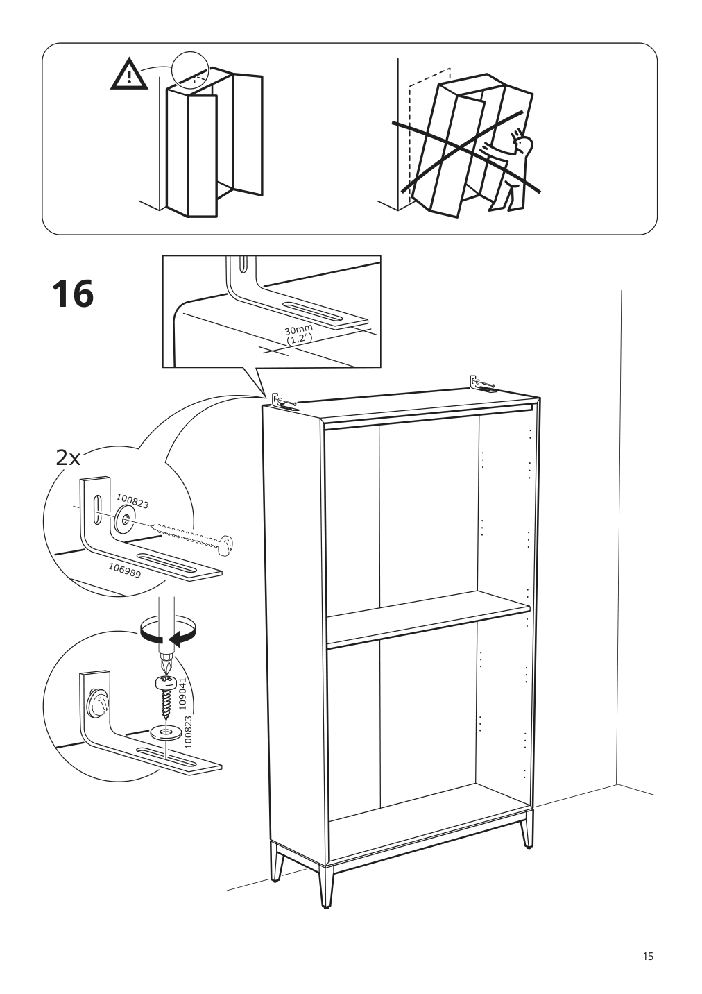 Assembly instructions for IKEA Regissoer glass door cabinet brown | Page 15 - IKEA REGISSÖR glass-door cabinet 503.420.77