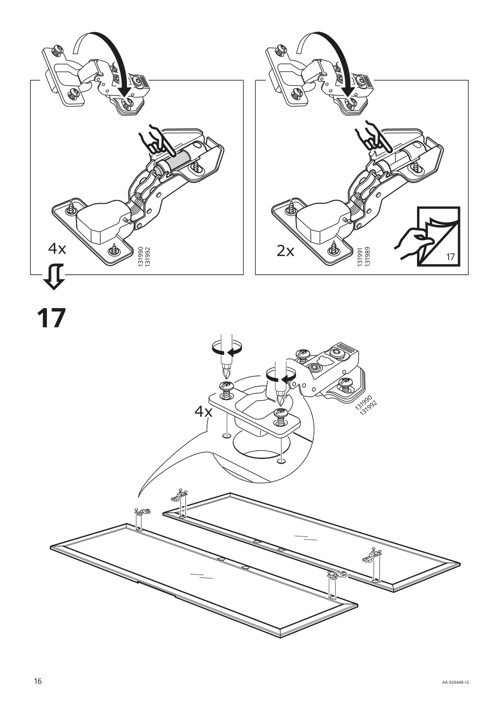 Assembly instructions for IKEA Regissoer glass door cabinet brown | Page 16 - IKEA REGISSÖR glass-door cabinet 503.420.77