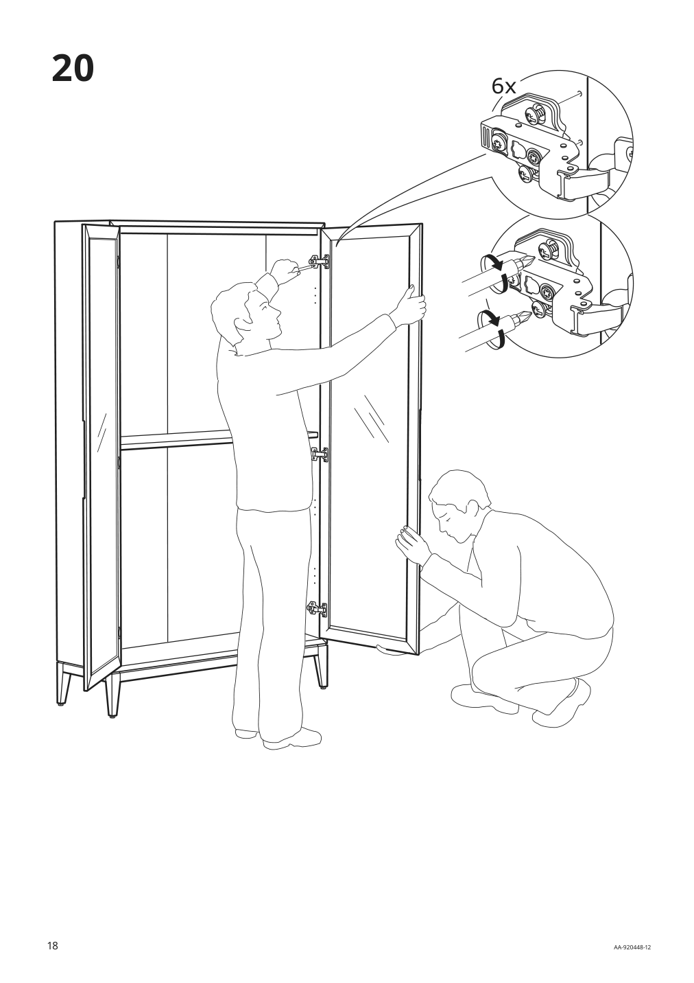 Assembly instructions for IKEA Regissoer glass door cabinet brown | Page 18 - IKEA REGISSÖR glass-door cabinet 503.420.77