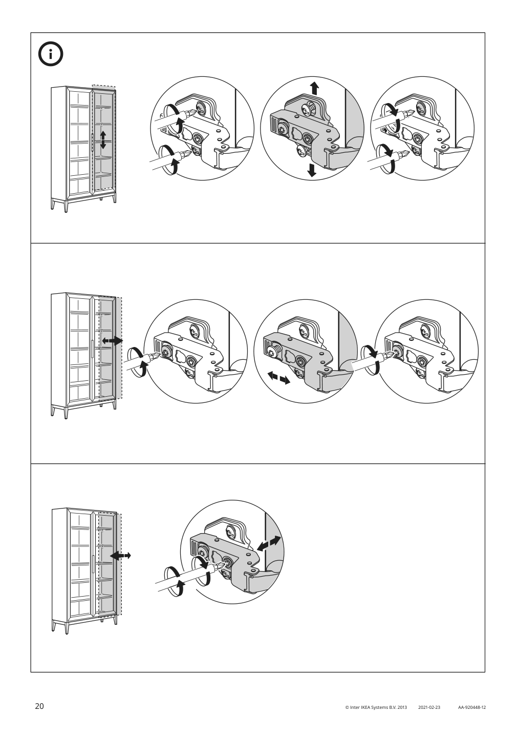 Assembly instructions for IKEA Regissoer glass door cabinet brown | Page 20 - IKEA REGISSÖR glass-door cabinet 503.420.77