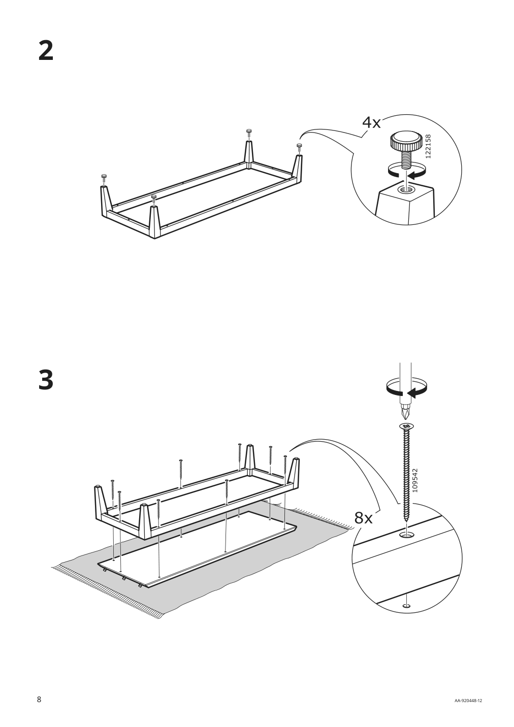 Assembly instructions for IKEA Regissoer glass door cabinet brown | Page 8 - IKEA REGISSÖR glass-door cabinet 503.420.77