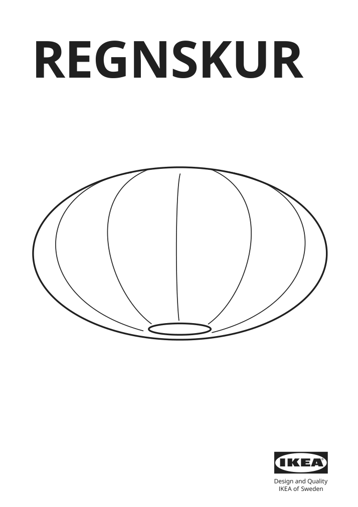 Assembly instructions for IKEA Regnskur pendant lamp shade oval pink | Page 1 - IKEA REGNSKUR pendant lamp shade 504.826.33