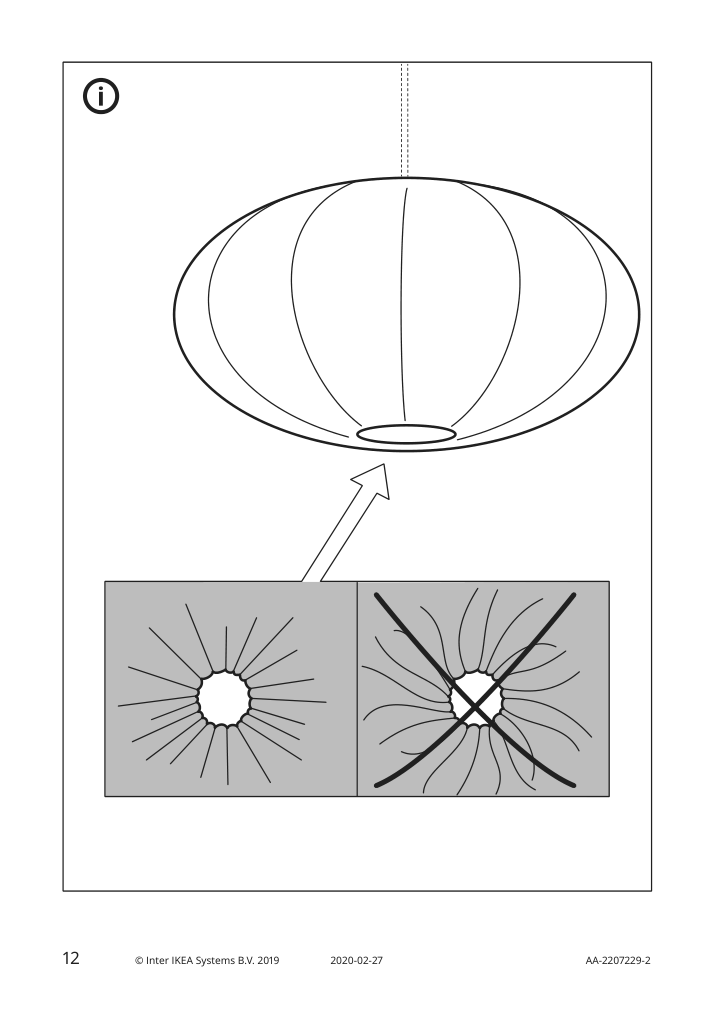 Assembly instructions for IKEA Regnskur pendant lamp shade oval pink | Page 12 - IKEA REGNSKUR pendant lamp shade 504.826.33