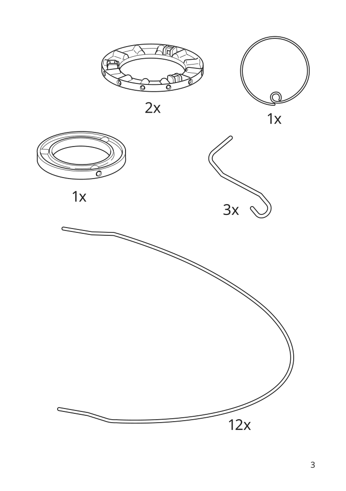 Assembly instructions for IKEA Regnskur pendant lamp shade oval pink | Page 3 - IKEA REGNSKUR pendant lamp shade 504.826.33