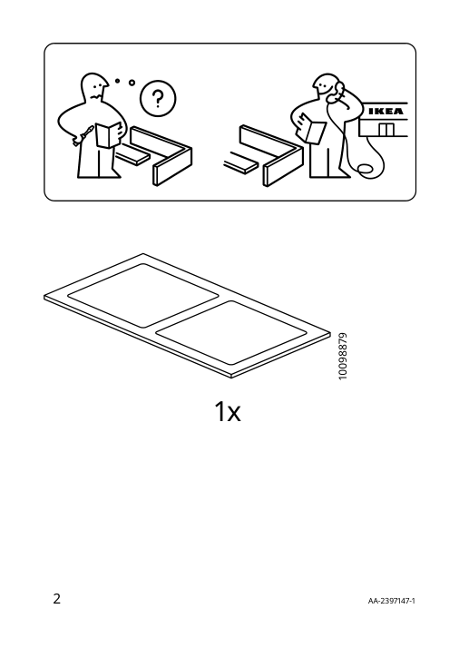 Assembly instructions for IKEA Relatera bookend light gray green | Page 2 - IKEA RELATERA desk combination sit/stand 395.557.63