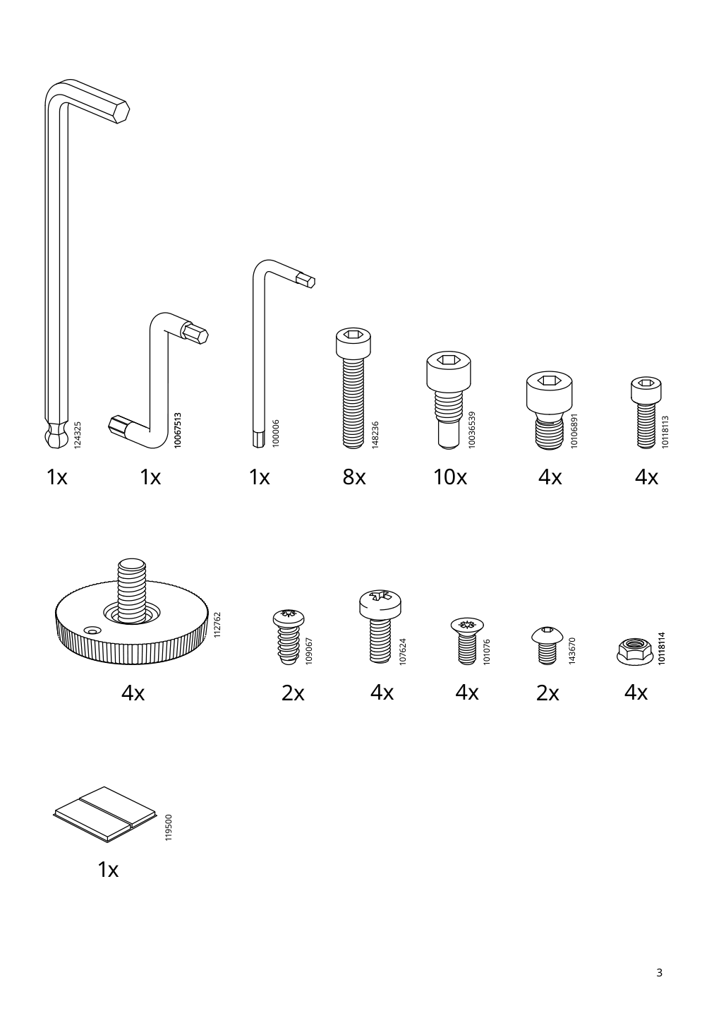 Assembly instructions for IKEA Relatera underframe sit stand f table top white | Page 3 - IKEA RELATERA desk combination sit/stand 395.557.63