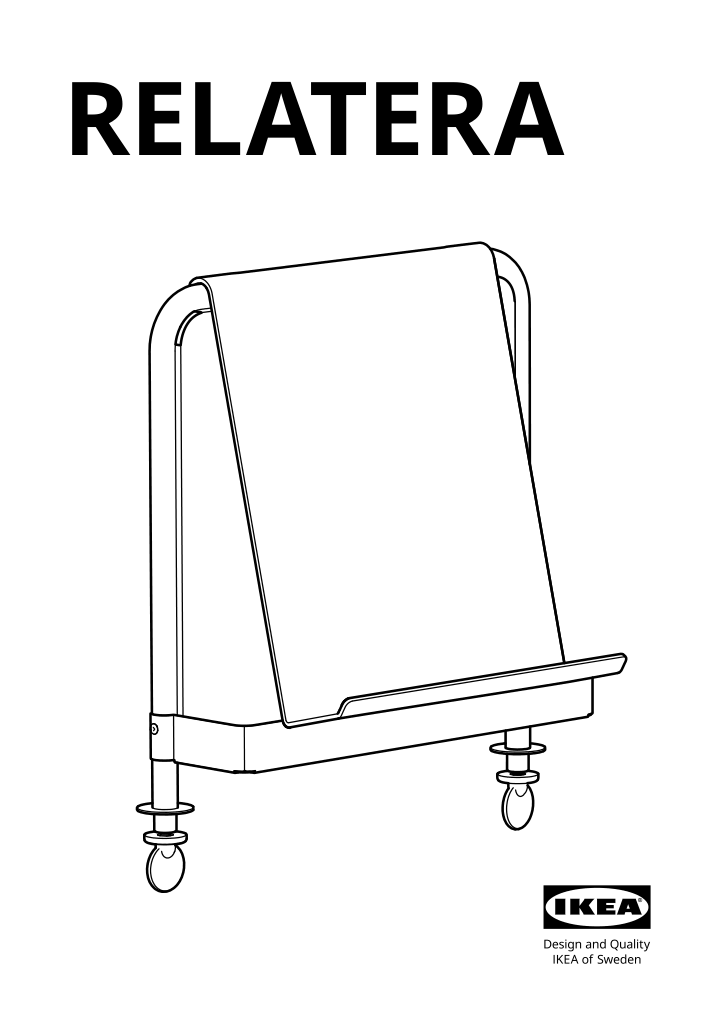 Assembly instructions for IKEA Relatera writing board whiteboard set of 2 light gray green | Page 1 - IKEA RELATERA desk combination sit/stand 395.557.63