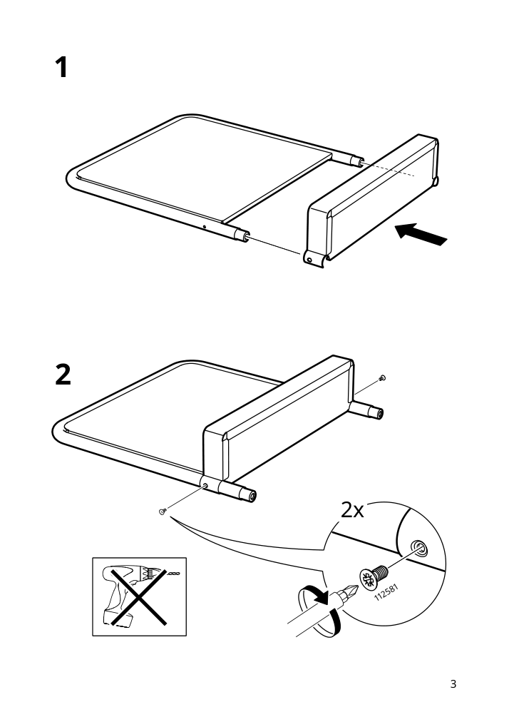 Assembly instructions for IKEA Relatera writing board whiteboard set of 2 light gray green | Page 3 - IKEA RELATERA desk combination sit/stand 395.557.63