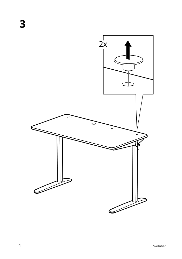 Assembly instructions for IKEA Relatera writing board whiteboard set of 2 light gray green | Page 4 - IKEA RELATERA desk combination sit/stand 395.557.63