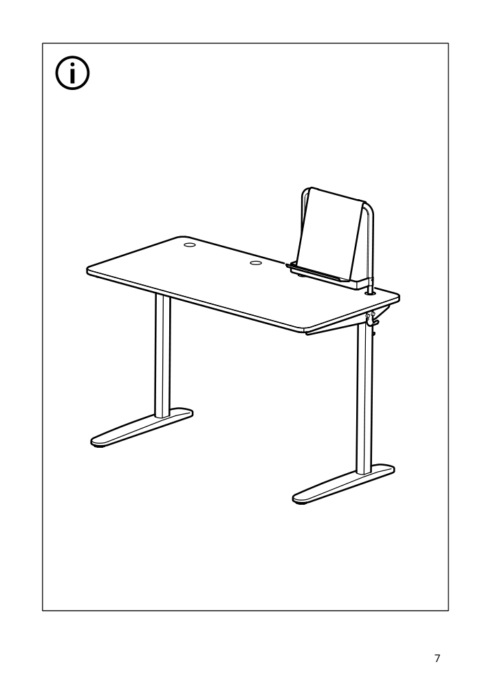 Assembly instructions for IKEA Relatera writing board whiteboard set of 2 light gray green | Page 7 - IKEA RELATERA desk combination sit/stand 395.557.63
