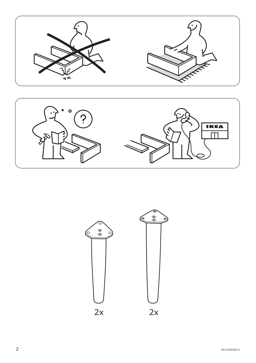 Assembly instructions for IKEA Remsta armchair djuparp dark green blue | Page 2 - IKEA REMSTA armchair 004.849.55