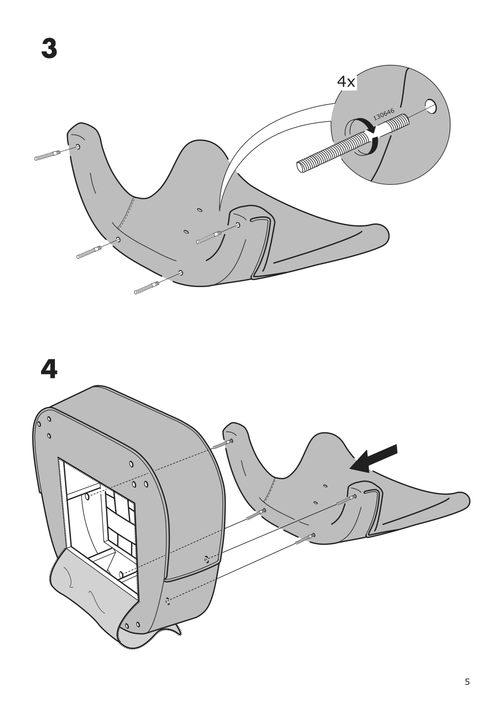 Assembly instructions for IKEA Remsta armchair djuparp dark green blue | Page 5 - IKEA REMSTA armchair 004.849.55