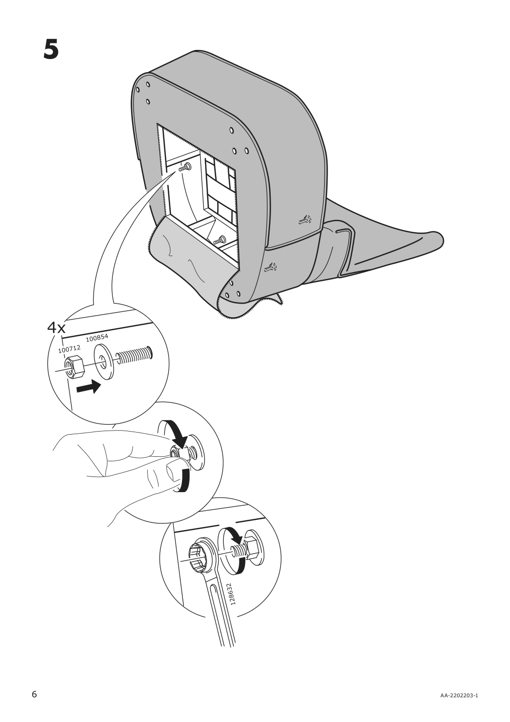 Assembly instructions for IKEA Remsta armchair djuparp dark green blue | Page 6 - IKEA REMSTA armchair 004.849.55