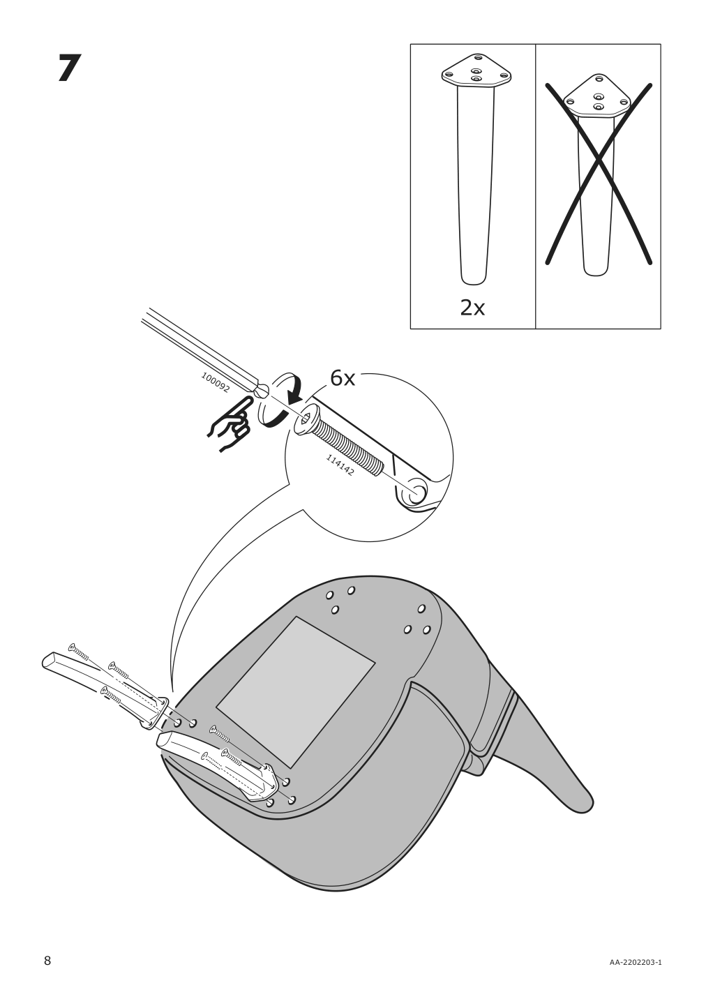 Assembly instructions for IKEA Remsta armchair djuparp dark green blue | Page 8 - IKEA REMSTA armchair 004.849.55