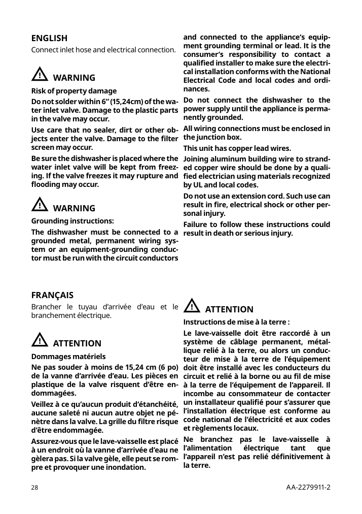 Assembly instructions for IKEA Rengjord built in dishwasher panel ready | Page 28 - IKEA RENGJORD built-in dishwasher 905.045.72