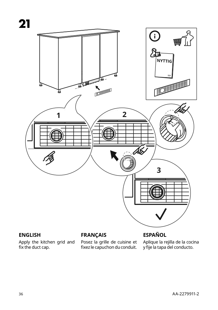 Assembly instructions for IKEA Rengjord built in dishwasher panel ready | Page 36 - IKEA RENGJORD built-in dishwasher 905.045.72