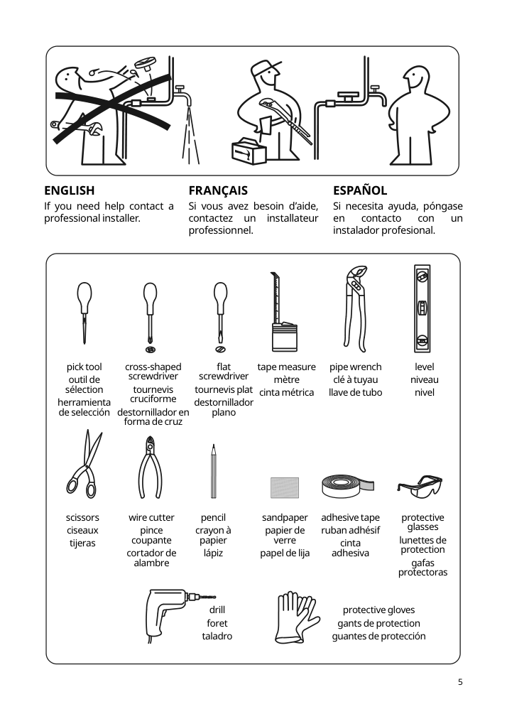 Assembly instructions for IKEA Rengjord built in dishwasher panel ready | Page 5 - IKEA RENGJORD built-in dishwasher 905.045.72