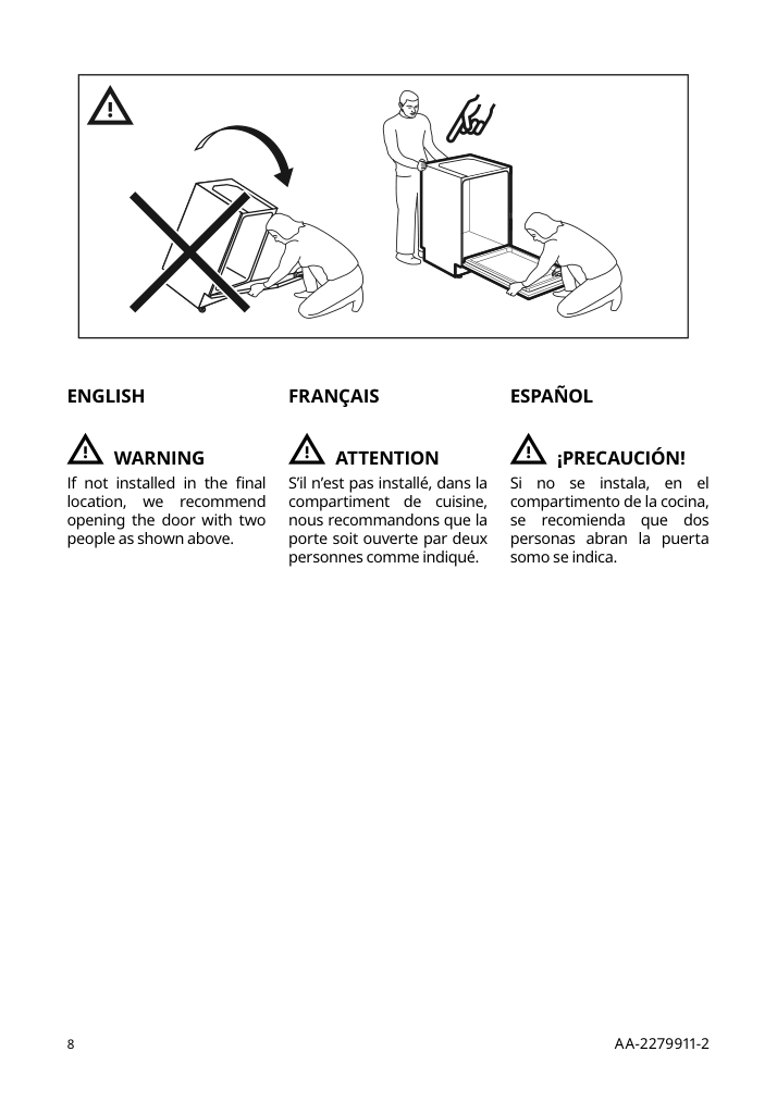 Assembly instructions for IKEA Rengjord built in dishwasher panel ready | Page 8 - IKEA RENGJORD built-in dishwasher 905.045.72