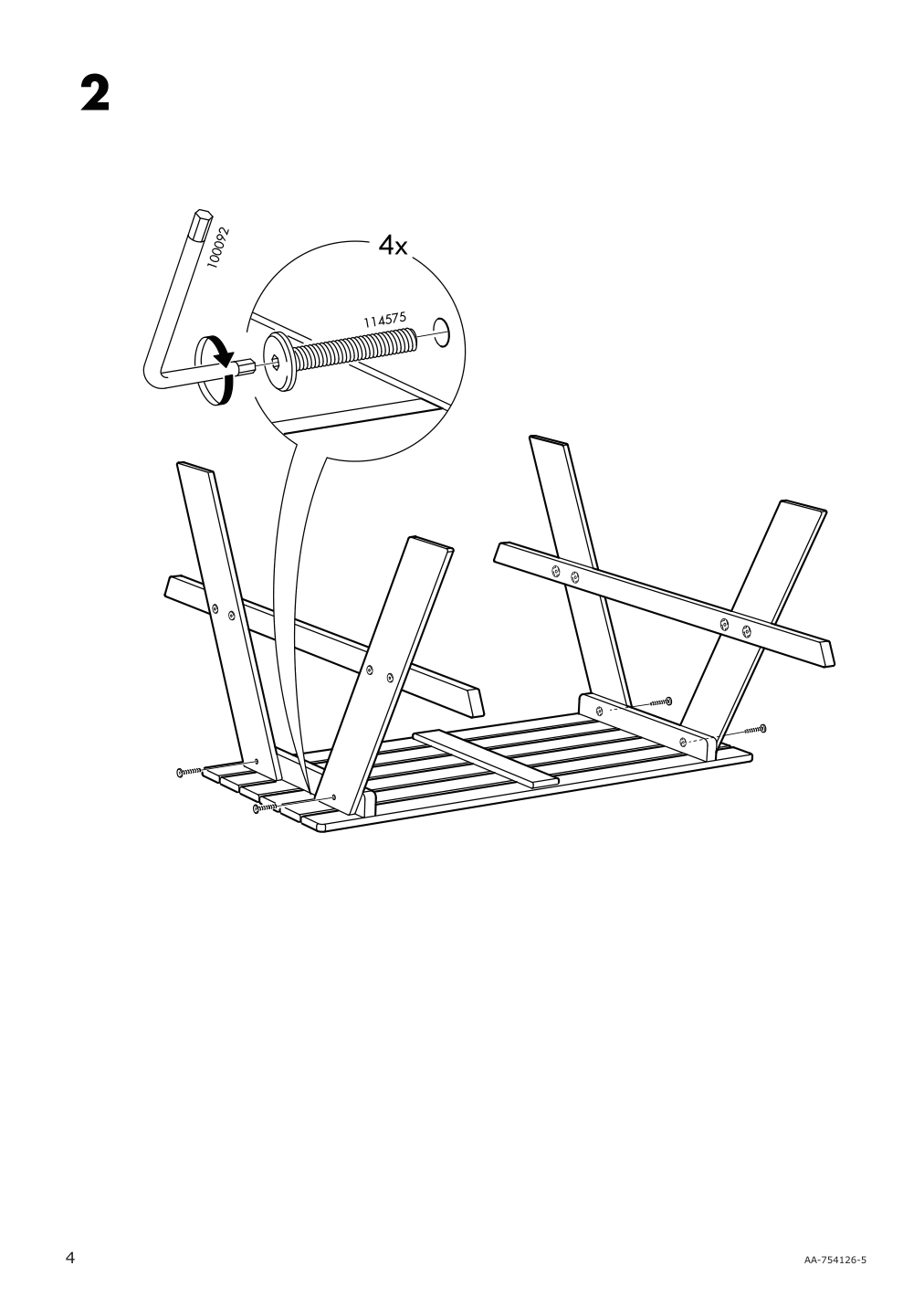 Assembly instructions for IKEA Resoe childrens picnic table light brown stained | Page 4 - IKEA RESÖ children's picnic table 702.283.25