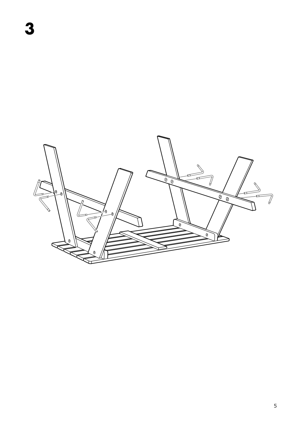 Assembly instructions for IKEA Resoe childrens picnic table light brown stained | Page 5 - IKEA RESÖ children's picnic table 702.283.25